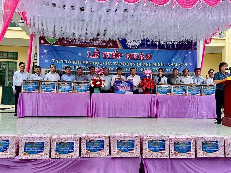 Group Quang Minh - Nam Sơn đồng hành cùng học sinh Trường TH&THCS Tây Đô